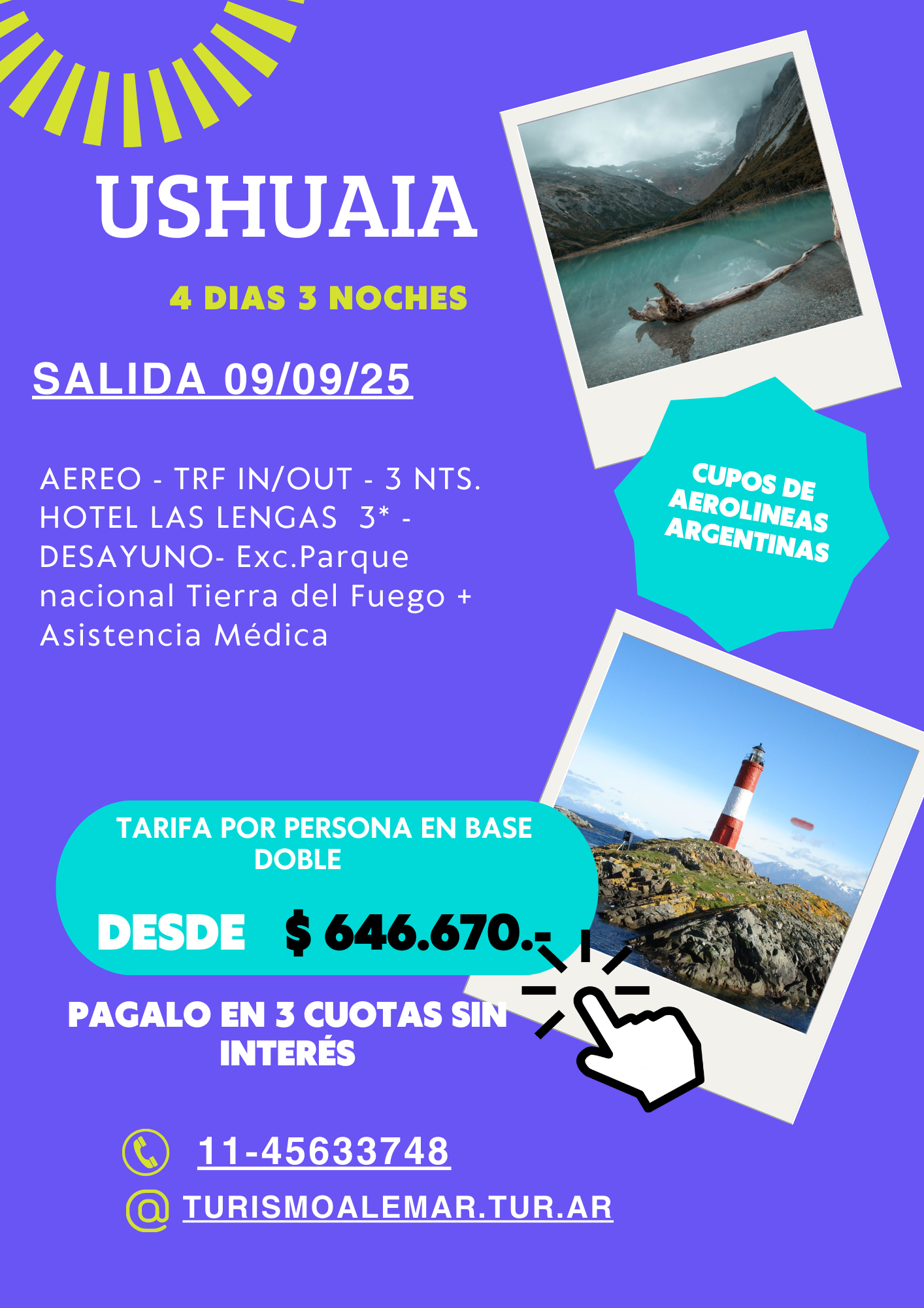 USHUAIA - salida 09/09