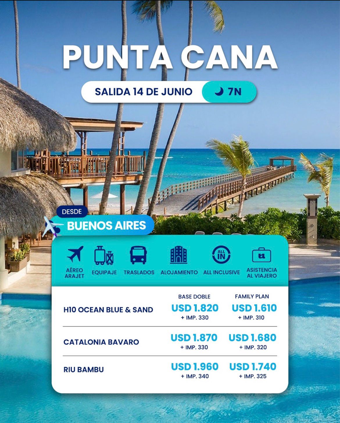 PUNTA CANA - SALIDA 14 DE JUNIO 